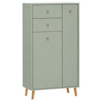 HIGHBOARD , 60,2/103,4/33,05 cm, 2 Schublade(n)  - Weiß/Grün, Design, Holz/Holzwerkstoff (60,2/103,4/33,05cm) - MID.YOU