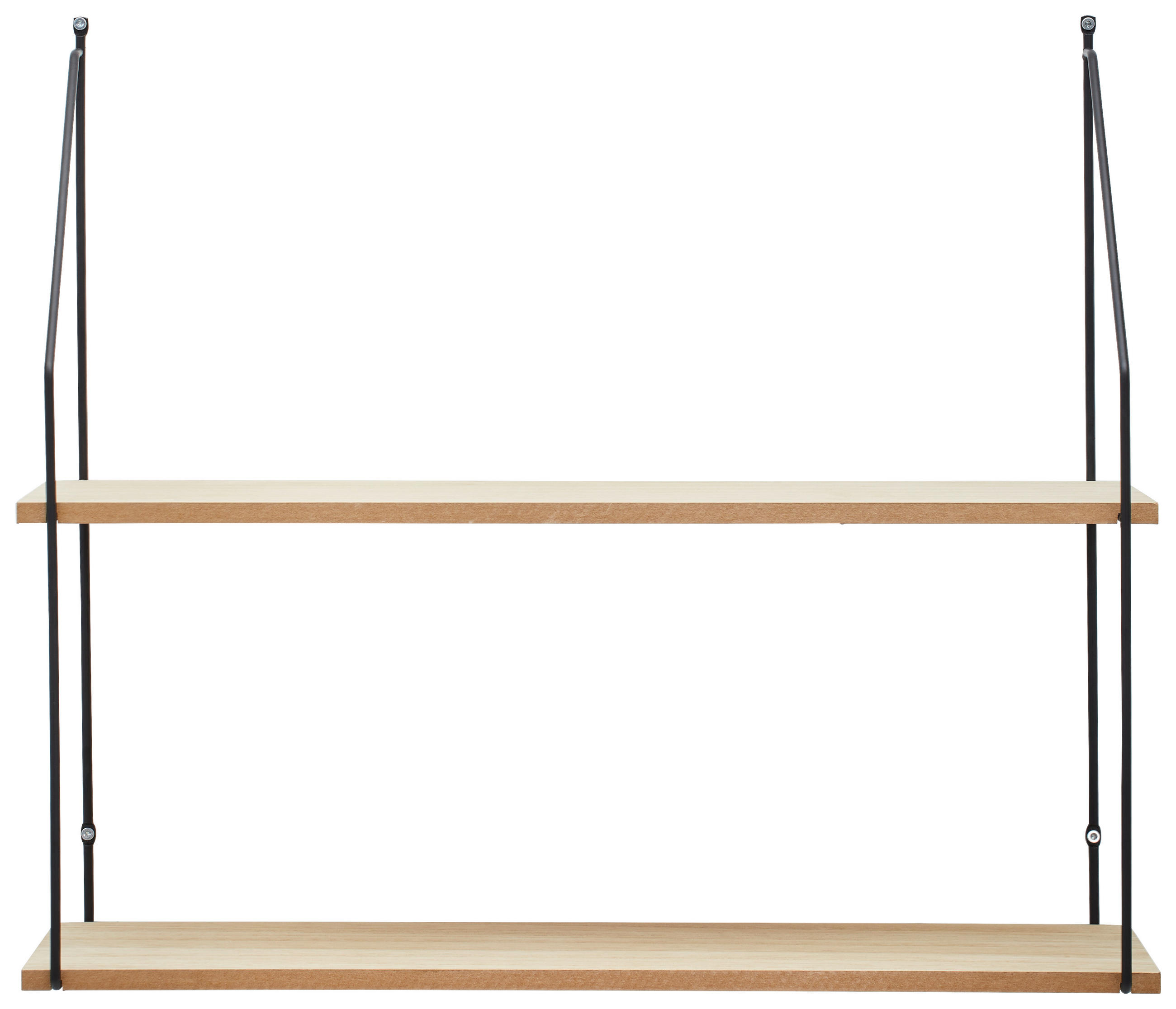 WANDREGAL Naturfarben, Schwarz  - Schwarz/Naturfarben, Trend, Holzwerkstoff/Metall (65/56/20cm) - Landscape