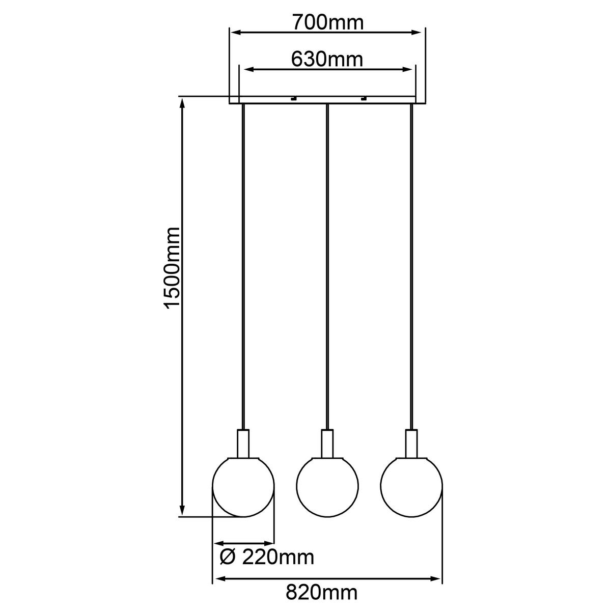 LAMPĂ SUSPENDATĂ  - auriu/gri, Konventionell, sticlă/metal (150/82/22cm)