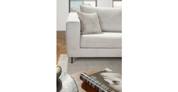 ECKSOFA Naturfarben Cord  - Schwarz/Naturfarben, KONVENTIONELL, Holz/Textil (212/155cm) - Carryhome