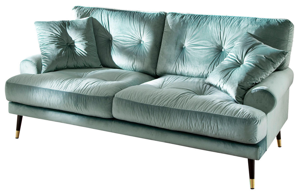 2-SITZER-SOFA TOKIO-2S SOFA Samt Petrol  - Petrol, MODERN, Textil (180/89/100cm) - MID.YOU