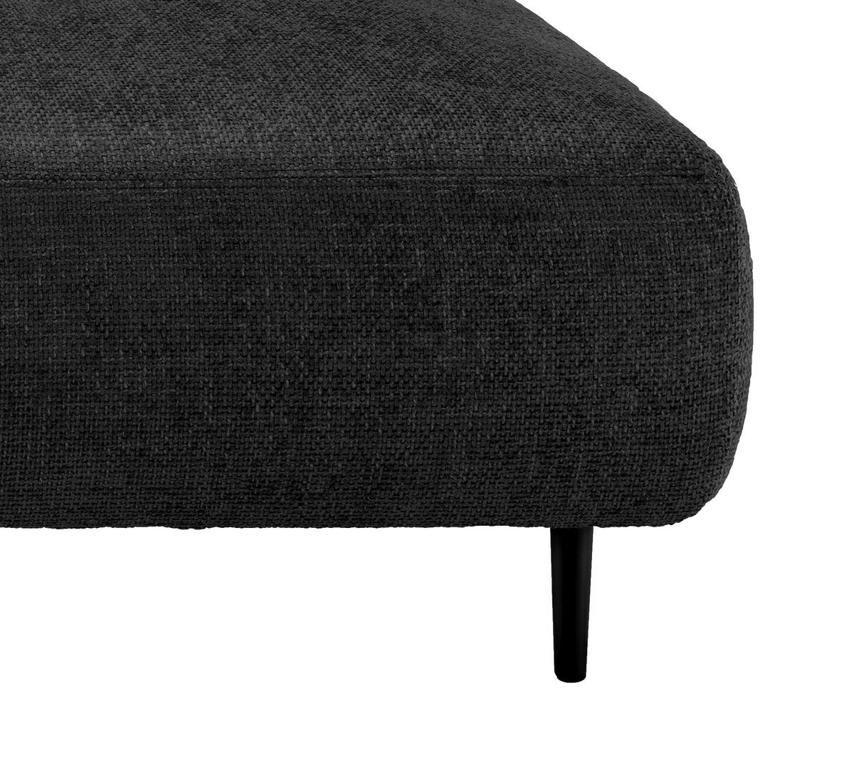 ECKSOFA in Struktur Schwarz  - Schwarz, Modern, Holz/Textil (269/172cm) - MID.YOU
