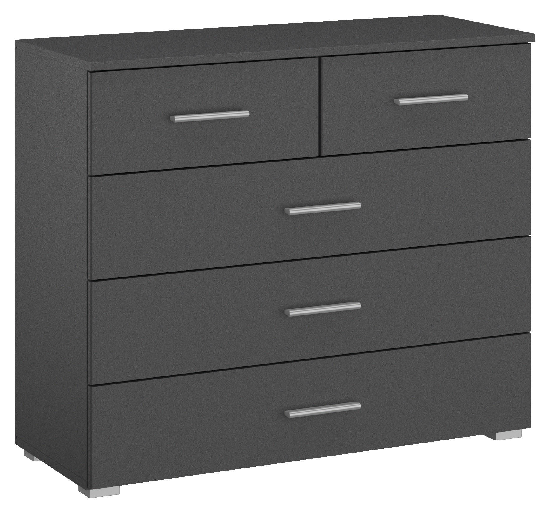 KOMMODE 93/81/42 cm  in Grau  - Alufarben/Grau, Basics, Holzwerkstoff/Kunststoff (93/81/42cm) - Xora