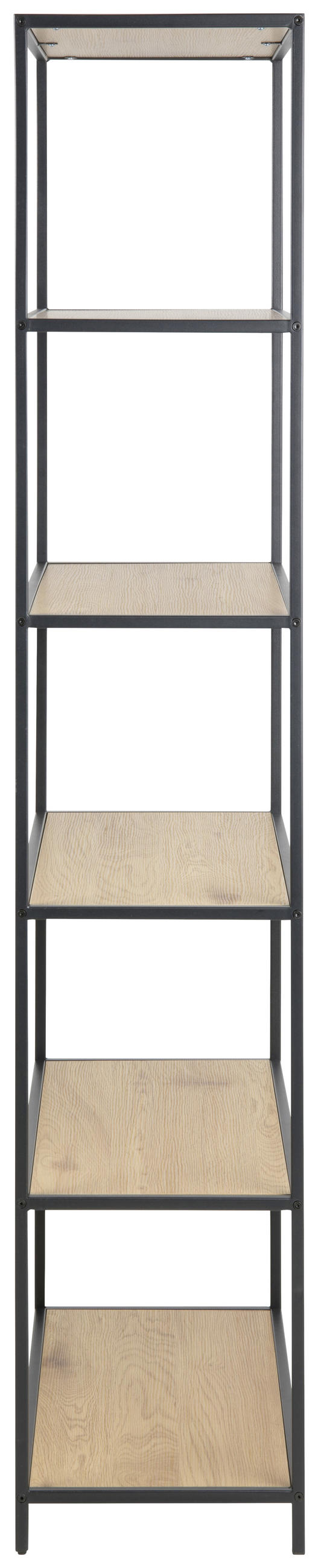 REGAL Eichefarben  - Eichefarben/Schwarz, Trend, Holzwerkstoff/Metall (77/185/35cm) - MID.YOU