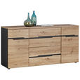 SIDEBOARD  in 165/82/44 cm  - Graphitfarben/Schwarz, Trend, Holzwerkstoff/Kunststoff (165/82/44cm) - Carryhome