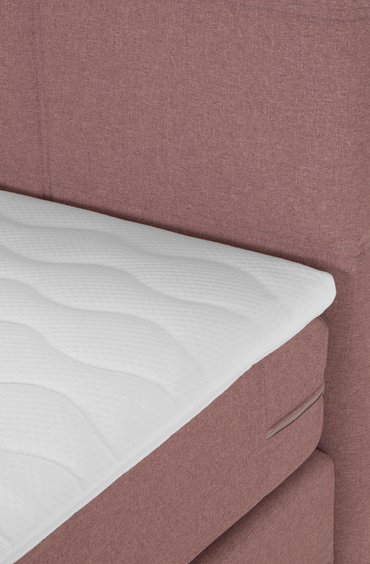 BOXSPRINGBETT 140/200 cm,  in Altrosa  - Schwarz/Altrosa, Design, Kunststoff/Textil (140/200cm) - Welnova