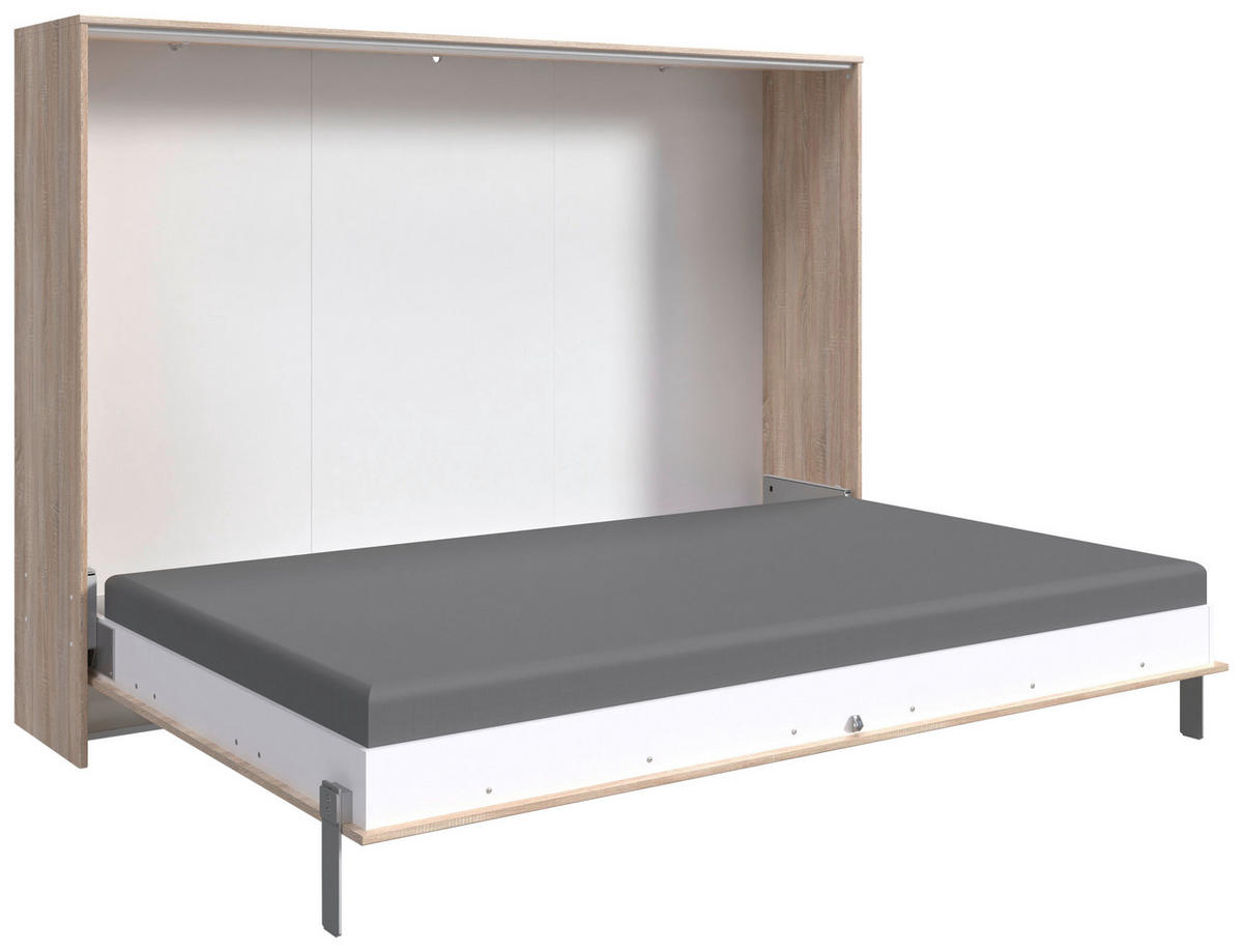 SKÅPSÄNG i trämaterial ekfärgad  - ekfärgad, Klassisk, metall/trämaterial (140/200cm) - MID.YOU