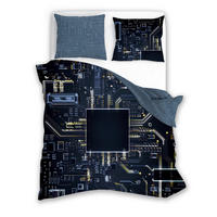 GYEREK PAPLAN-PÁRNAHUZAT SZET 140/200 cm  - fekete, Konventionell, textil (140/200cm)