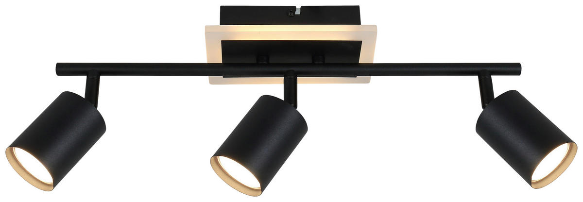 DECKENLEUCHTE 4.2 W    45/9,5/16 cm  - Schwarz, Trend, Kunststoff/Metall (45/9,5/16cm) - Novel