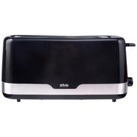 TOASTER SILVA TA 4504  - Edelstahlfarben/Schwarz, KONVENTIONELL, Kunststoff/Metall (39,2/18,5/18cm) - Silva Homeline