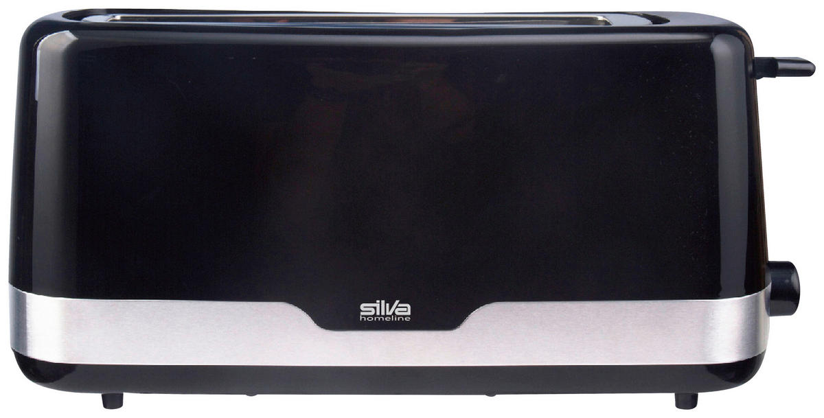 TOASTER SILVA TA 4504  - Edelstahlfarben/Schwarz, KONVENTIONELL, Kunststoff/Metall (39,2/18,5/18cm) - Silva Homeline