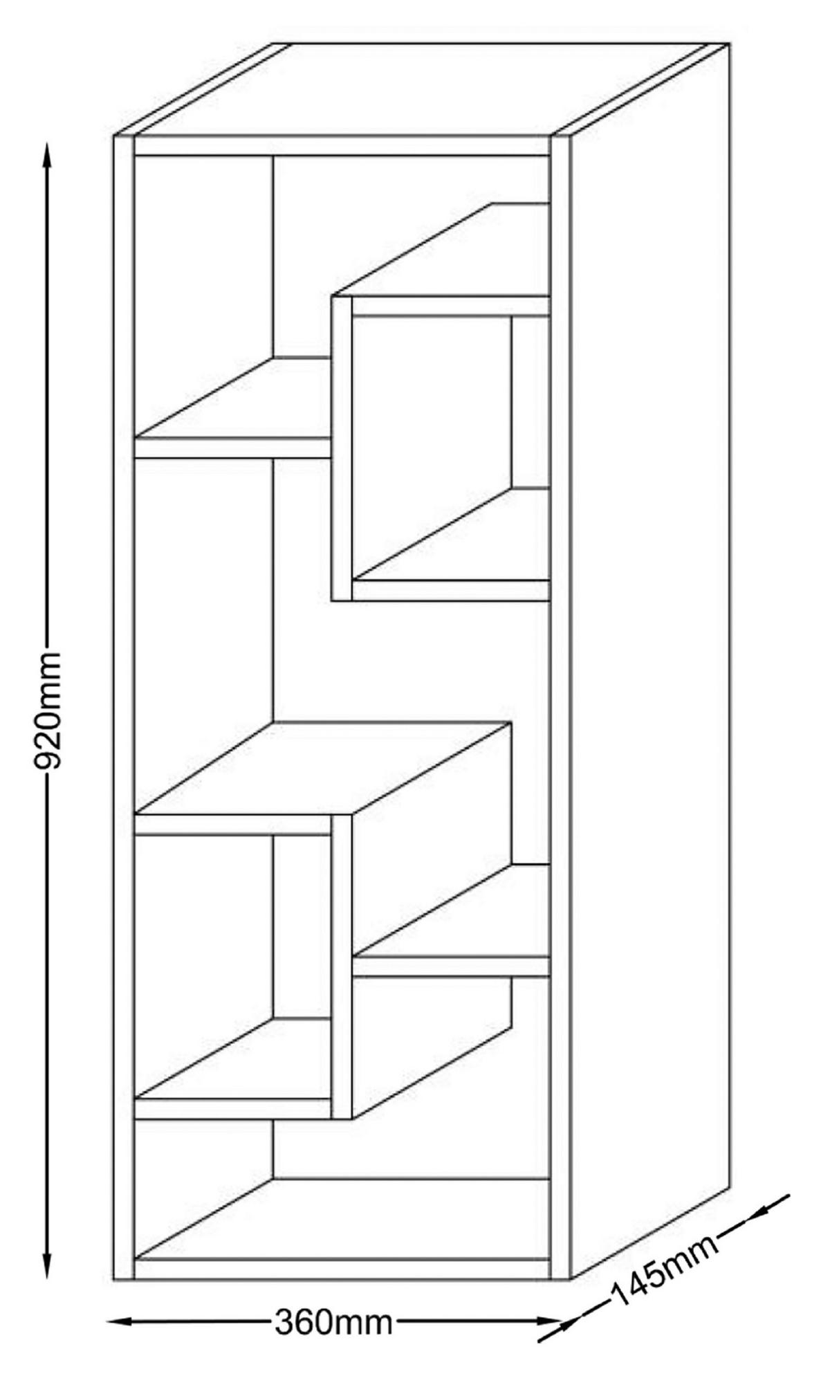WANDREGAL 36/92/15 cm  - Honigeiche, Design, Holzwerkstoff (36/92/15cm) - MID.YOU
