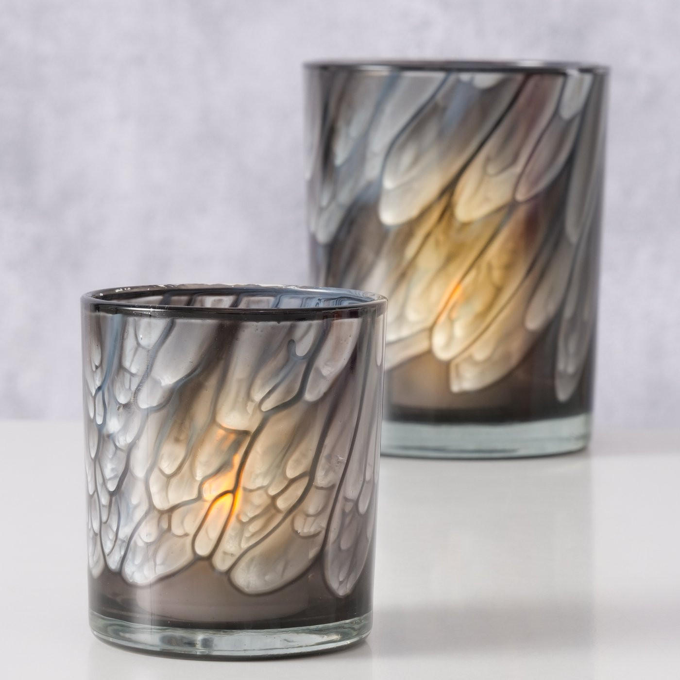 WINDLICHT - Schwarz, Design, Glas (9,9/12,4cm)