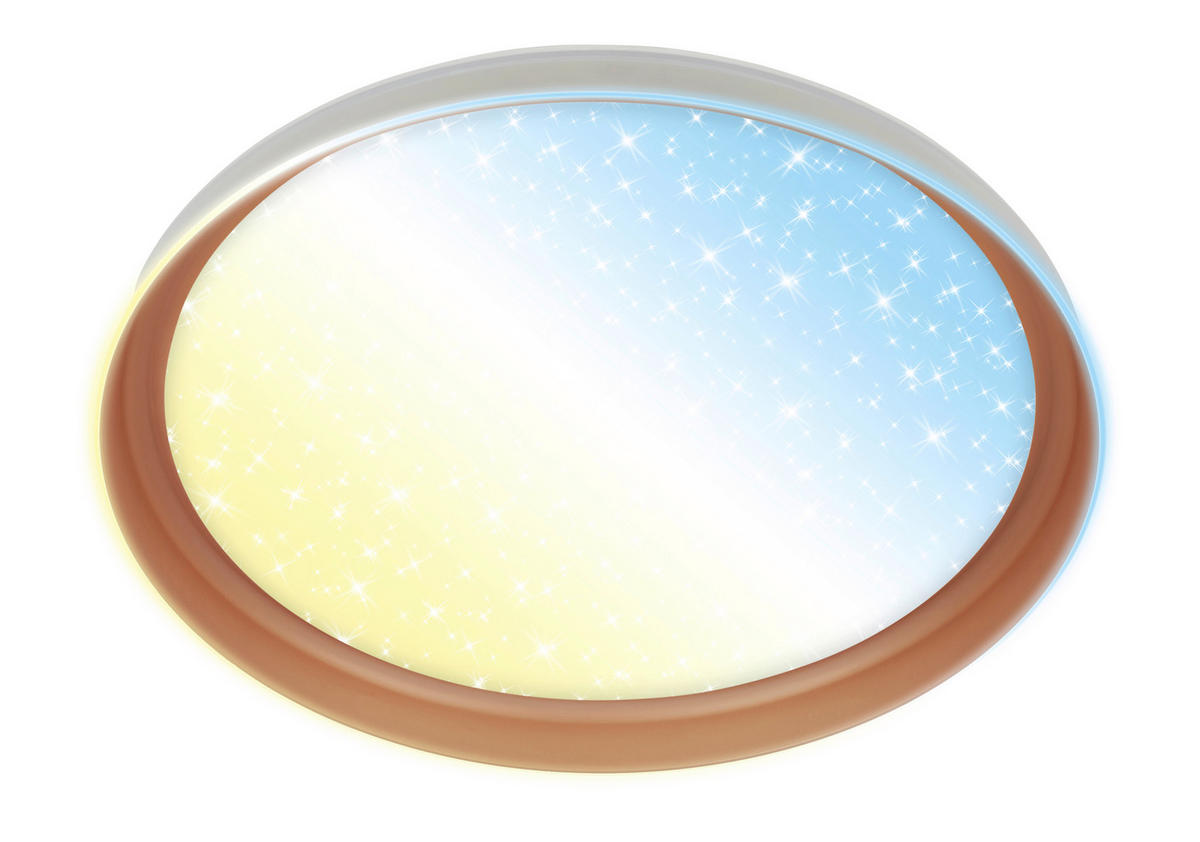 LED MENNYEZETI LÁMPA - világosszürke/cappuccino, Basics, műanyag (51/7,5cm)