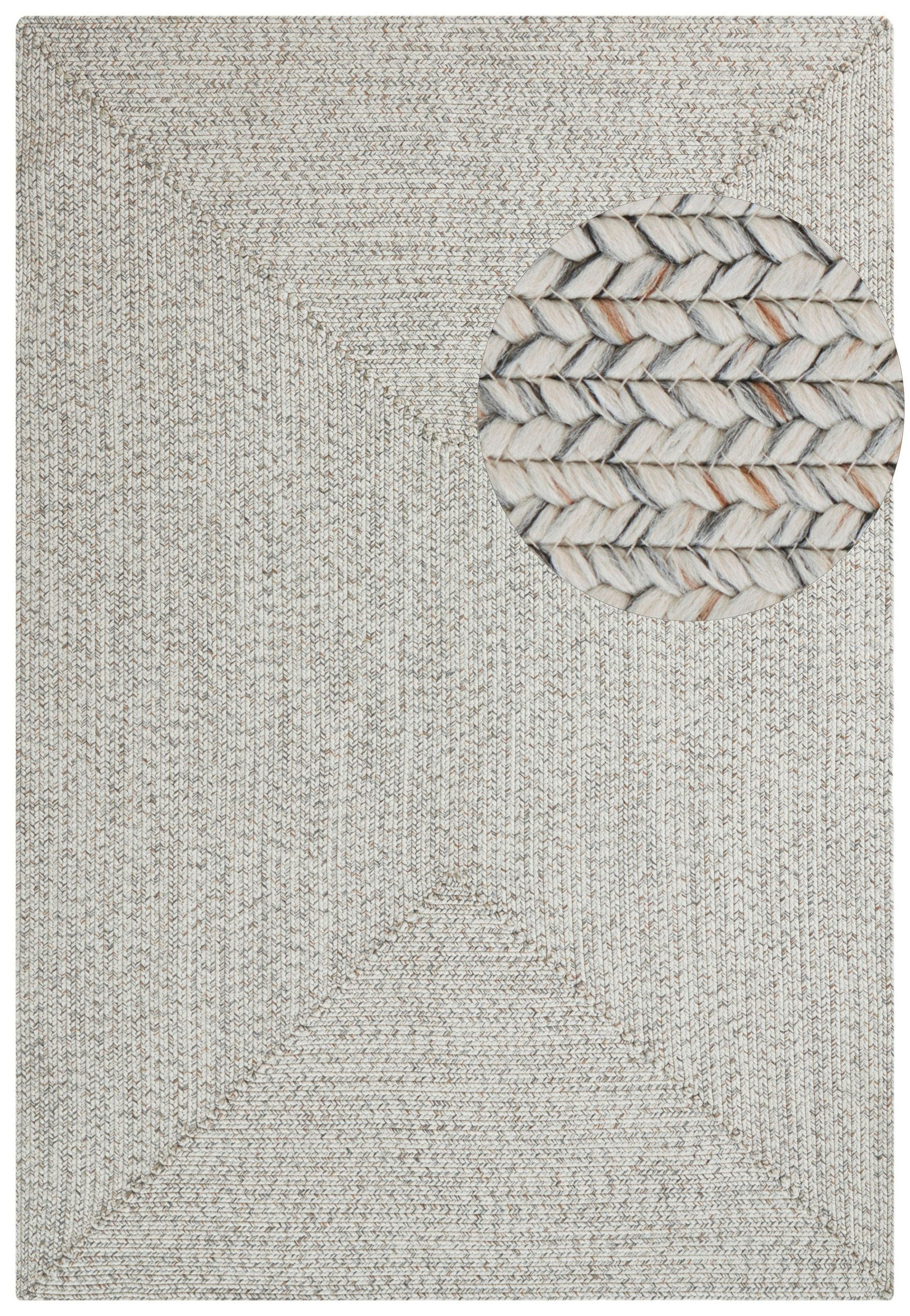 OUTDOORTEPPICH 80/150 cm Braided Creme, Multicolor  - Multicolor/Creme, Design, Kunststoff (80/150cm)