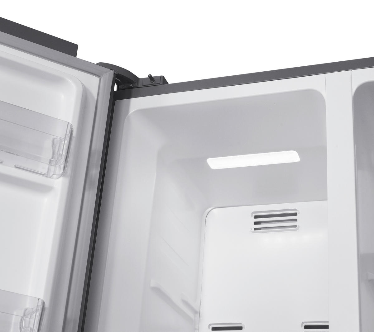 SIDE-BY-SIDE 91/177/59 cm AC178BSWS-16  - Schwarz, Trend, Glas/Kunststoff (91/177/59cm) - Respekta