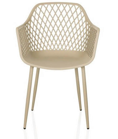 UTESTOL i plast beige  - beige, Modern, metall/plast (56/81/50cm) - MID.YOU