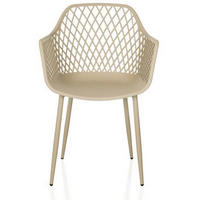 GARTENSTUHL Beige  - Beige, MODERN, Kunststoff/Metall (56/81/50cm) - MID.YOU