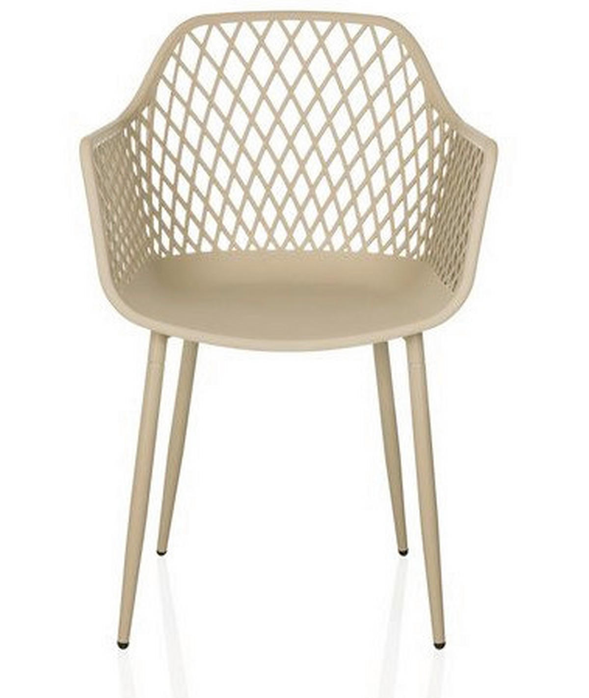 GARTENSTUHL Beige  - Beige, MODERN, Kunststoff/Metall (56/81/50cm) - MID.YOU