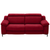 2,5-SITZER in Chenille Rot  - Rot/Schwarz, Design, Textil/Metall (188/84-104/104cm) - Valdera