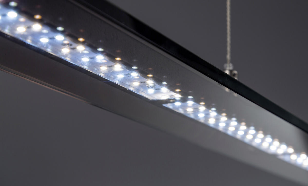 LED SVJETILJKA VISEĆA    88/9/80-150 cm    Tenso  - boje kroma/crna, Trend, staklo/metal (88/9/80-150cm)