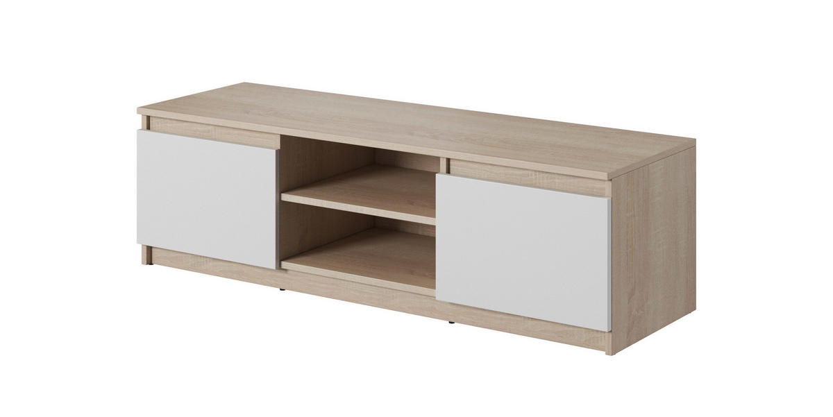 LOWBOARD  120/35,5/38 cm  stehend  - Schwarz/Weiß, Design, Holzwerkstoff/Kunststoff (120/35,5/38cm) - Livetastic