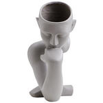 ÜBERTOPF  - Dunkelgrau, Trend, Kunststoff (27/39/19cm) - Ambia Home