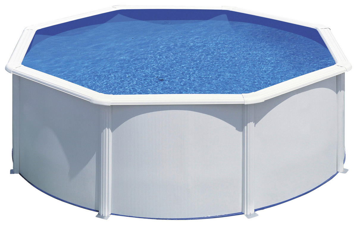 POOL-SET KIT300QGRE 300/120 cm  - Weiß, KONVENTIONELL, Metall (300/120cm) - Gre