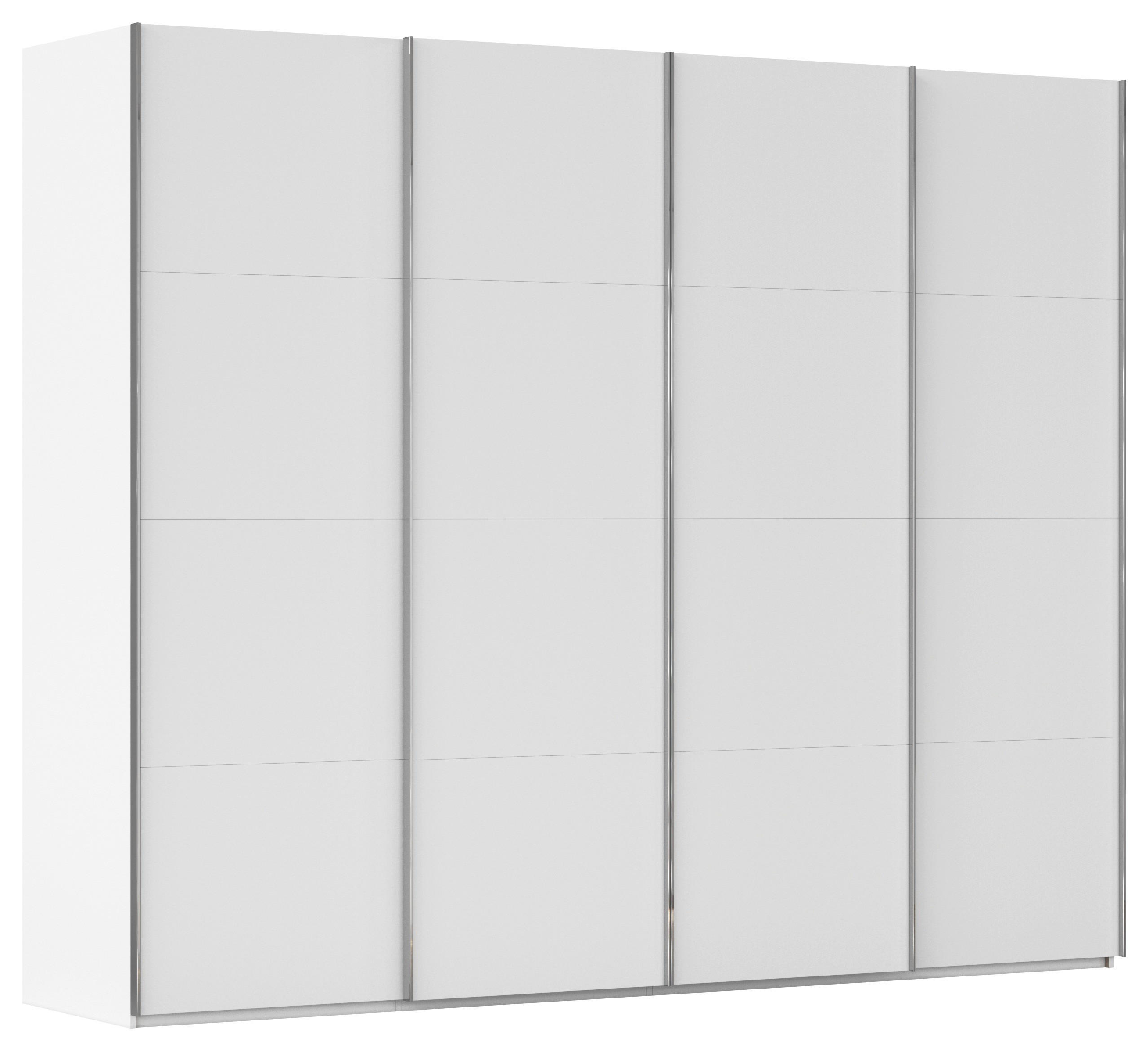 SCHWEBETÜRENSCHRANK Weiss  - Chromfarben/Weiss, Design, Holzwerkstoff/Metall (271/223/68cm) - Novel