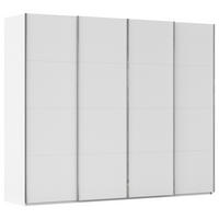 SCHWEBETÜRENSCHRANK 271/223/68 cm,  in Weiß, 4 Tür(en)  - Chromfarben/Weiß, Design, Holzwerkstoff/Metall (271/223/68cm) - Novel