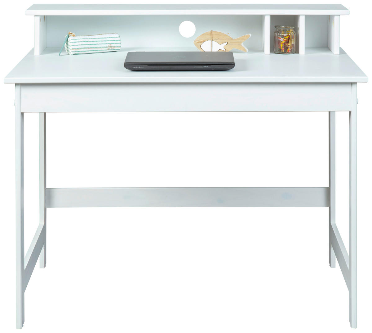 PÍSACÍ STÔL, biela, 110/69/76-91 cm - biela, Basics, drevo/kompozitné drevo (110/69/76-91cm) - MID.YOU