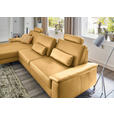 ECKSOFA  in Echtleder Gelb  176/334 cm  - Gelb/Schwarz, Design, Leder/Metall (176/334cm) - Dieter Knoll
