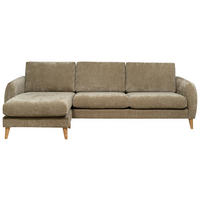 SOFFA i sammet brun  - brun/ekfärgad, Klassisk, metall/trä (258/81/138cm) - Best Price