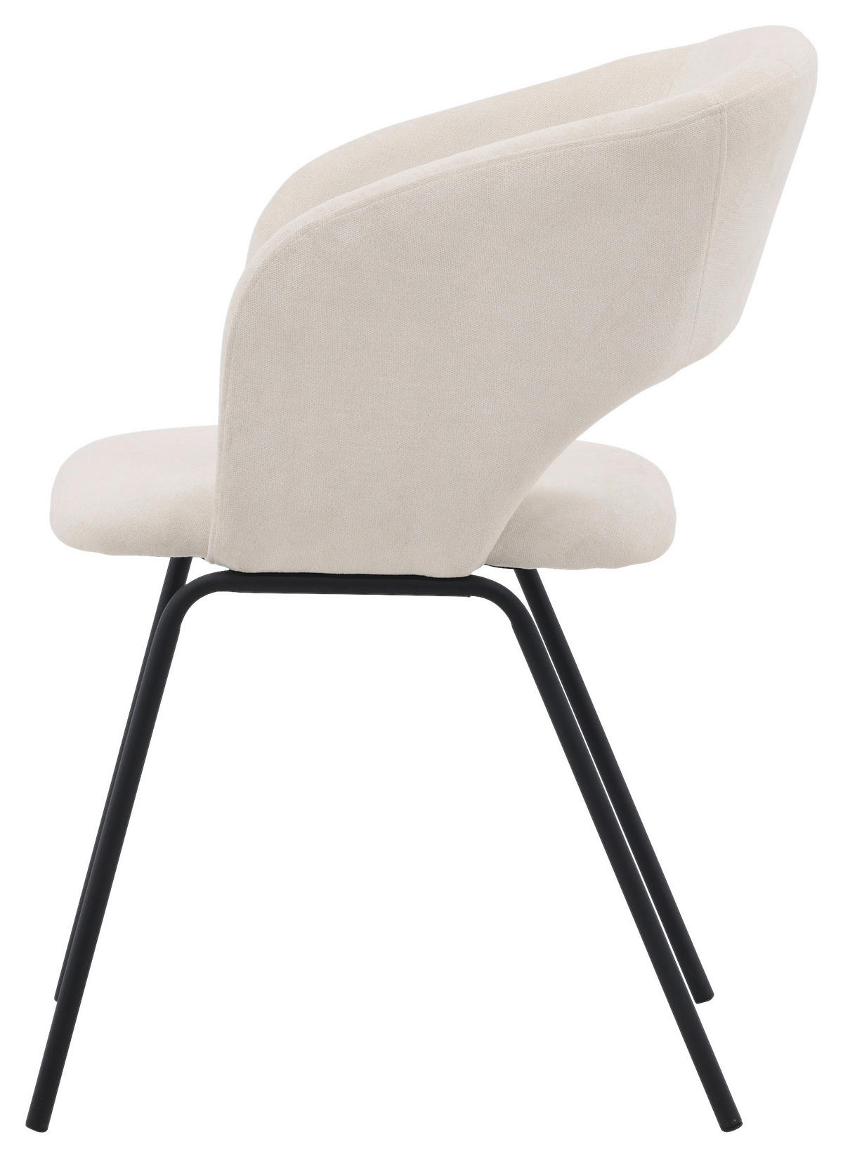STOLSET 2 styck stål textilväv  - vit/svart, Design, metall/textil (66/86/66cm) - Livetastic