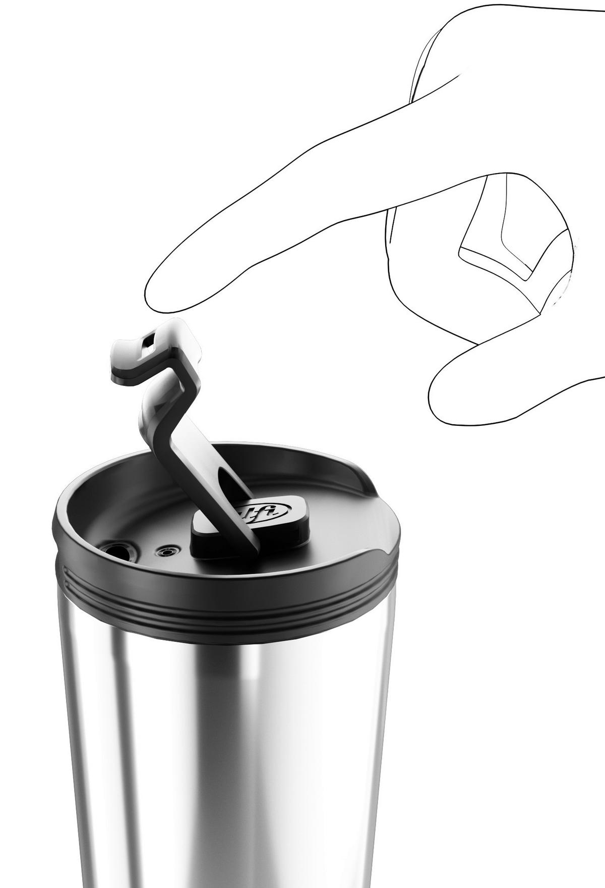 THERMOBECHER ISO COFFEE MUG 0,4 L  - Edelstahlfarben, Design, Metall (0,4l) - Alfi