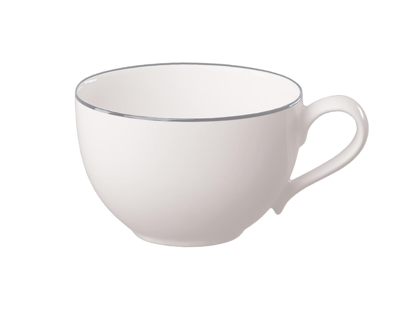 Villeroy & Boch Kaffeetasse Grey Lines Grau, Weiß