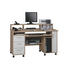 COMPUTERTISCH Sonoma Eiche, Weiß - Silberfarben/Weiß, Design, Kunststoff (141/104/67cm) COMPUTERTISCH Sonoma Eiche, Weiß - Silberfarben/Weiß, Design, Kunststoff (141/104/67cm)