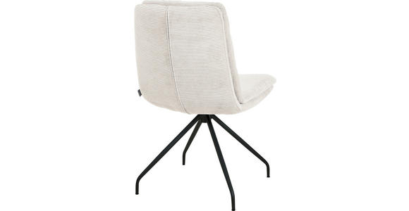 STUHL - Schwarz/Weiß, Design, Textil/Metall (49/90/68cm) - Johann Jakob