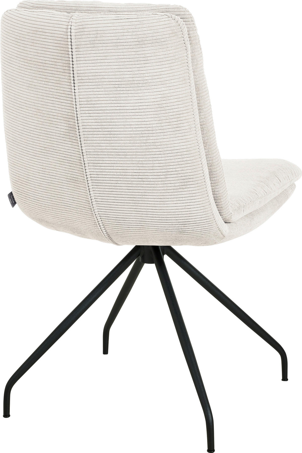 STUHL  in Cord  - Weiss/Schwarz, Design, Textil/Metall (49/90/68cm) - Johann Jakob