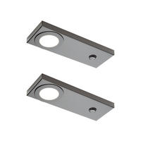UNTERBAULEUCHTEN-SET - Schwarz, Basics, Metall (20,6/7,2/1,6cm) - HKT