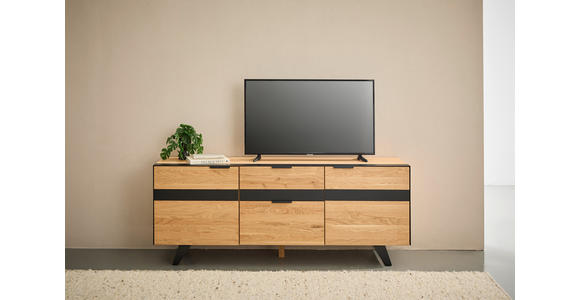 LOWBOARD  in 181/62/42 cm  - Schwarz, KONVENTIONELL, Holz/Holzwerkstoff (181/62/42cm) - Landscape