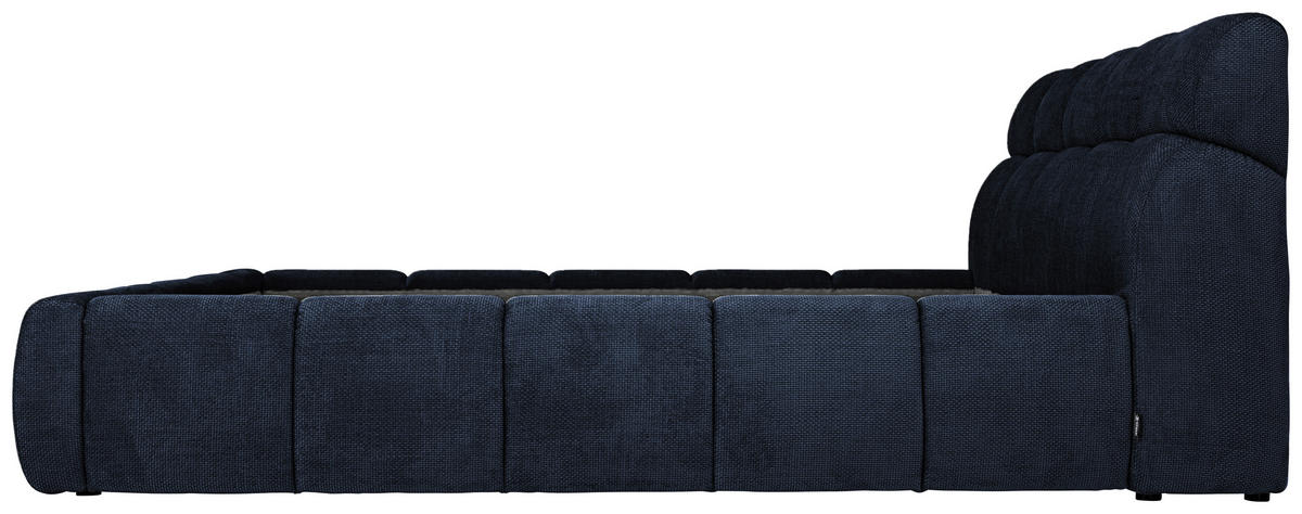 POLSTERBETT inkl. Bettkasten 160/200 cm  in Dunkelblau  - Schwarz/Dunkelblau, Design, Holz/Kunststoff (160/200cm) - Esposa