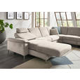 WOHNLANDSCHAFT in Chenille Hellbraun  - Hellbraun/Alufarben, Design, Textil/Metall (170/333/265cm) - Dieter Knoll