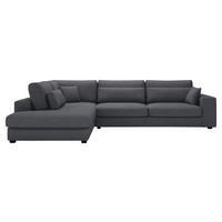 ECKSOFA in Cord Graphitfarben  250/314 cm  - Schwarz/Graphitfarben, KONVENTIONELL, Kunststoff/Textil (250/314cm) - Carryhome
