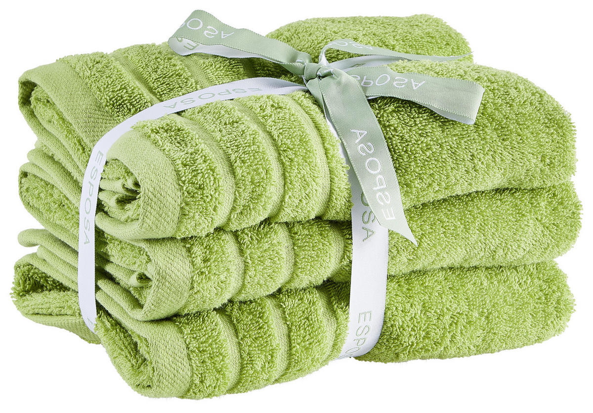FROTTÍR TÖRÖLKÖZŐ SZETT 50/90 cm zöld  - zöld, Basics, textil (50/90cm) - Esposa