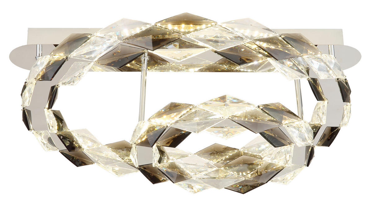 LED-DECKENLEUCHTE 55/24 cm   - Klar, Design, Kunststoff/Metall (55/24cm) - Globo