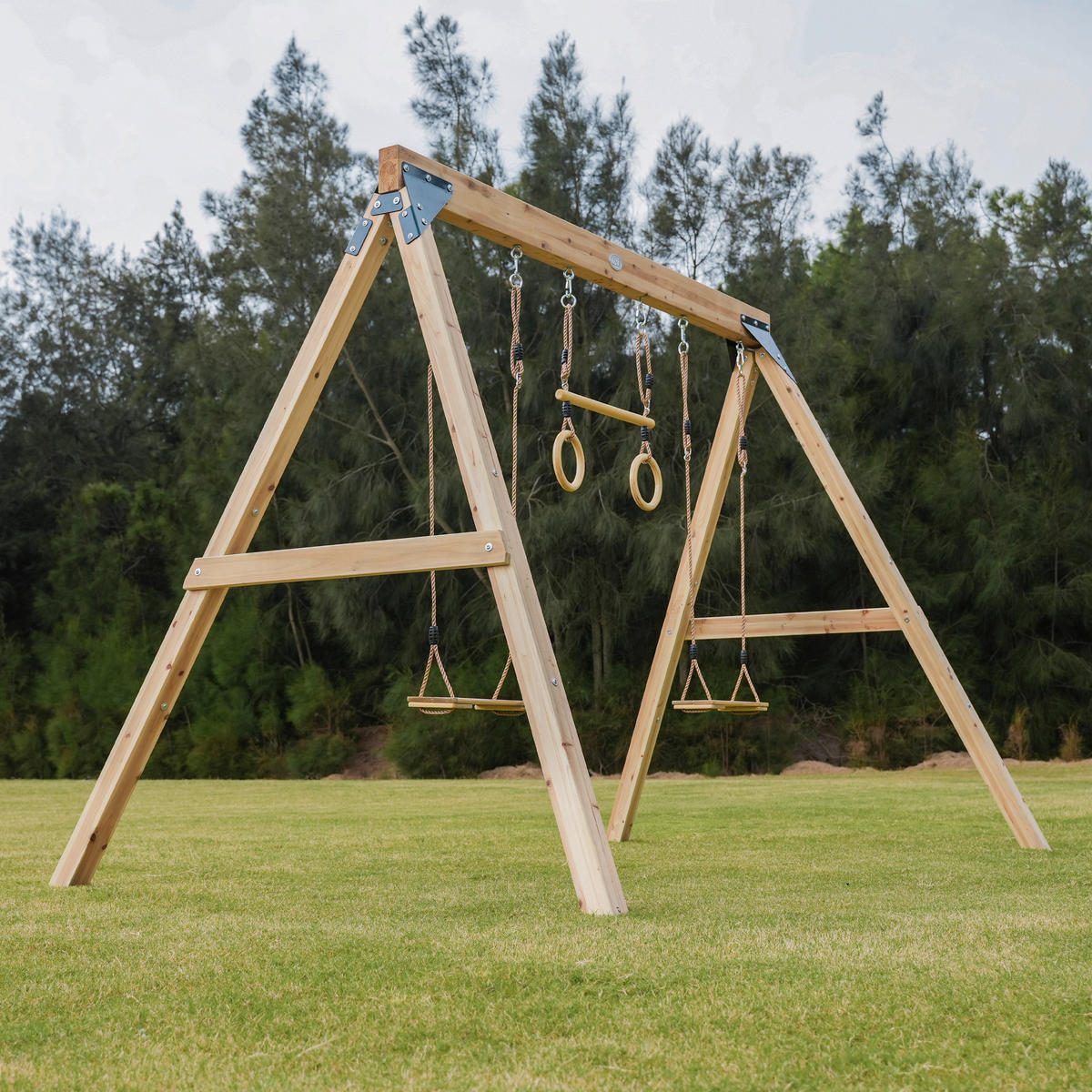 SCHAUKEL Braun  - Braun, KONVENTIONELL, Holz/Metall (186/208/299cm) - Ambia Garden