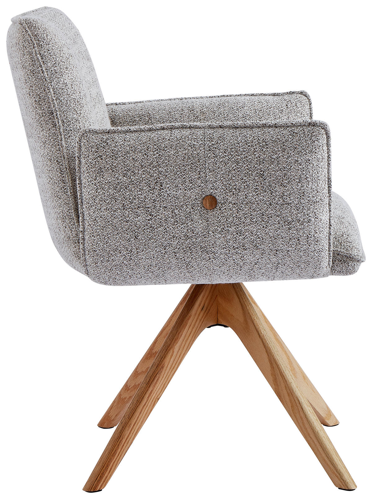 ARMLEHNSTUHL  in Webstoff  - Eichefarben/Beige, Design, Holz/Textil (63/63/82cm) - Novel