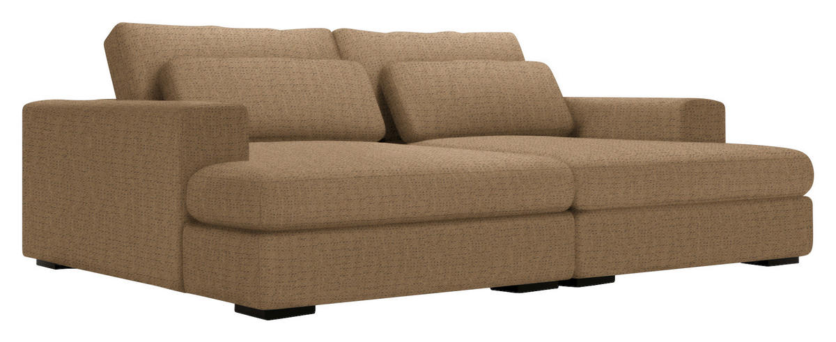 BIGSOFA in Chenille Rostfarben  - Rostfarben/Schwarz, Design, Textil (223/80/158cm) - Lomoco