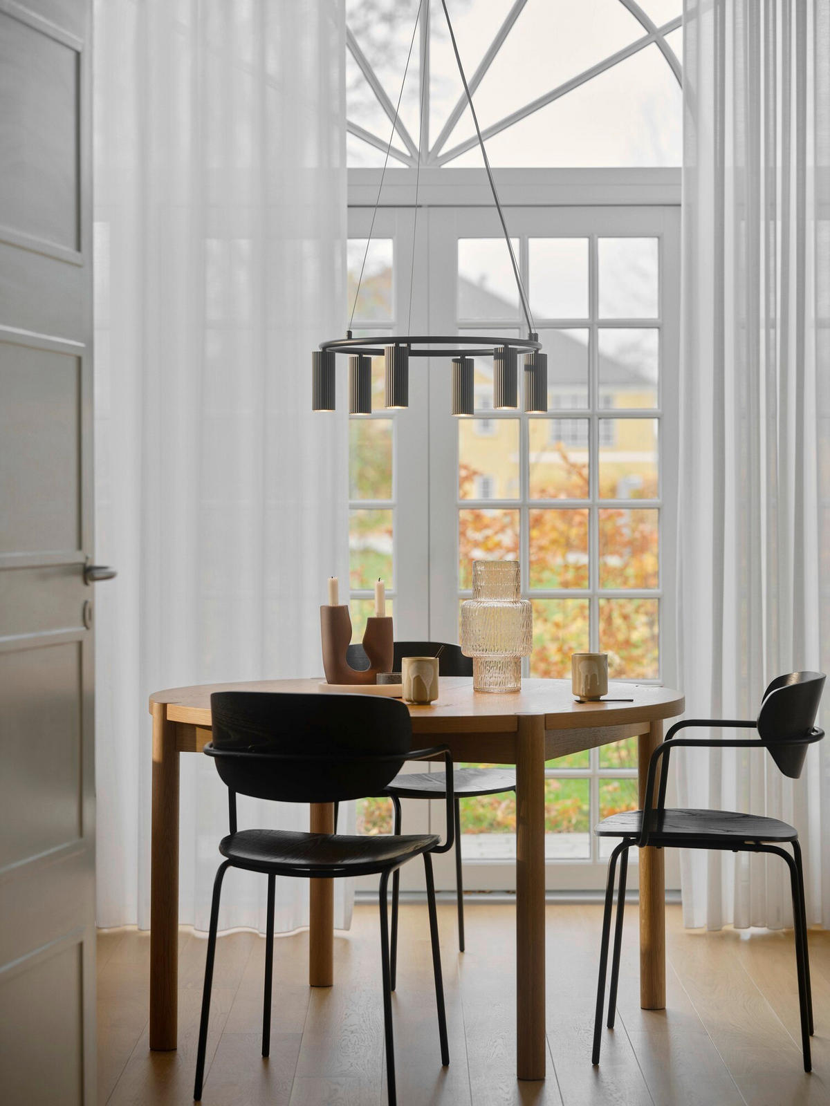 PENDELLEUCHTE Vico 53,4/53,4 cm  - Schwarz, Design, Metall (53,4/53,4cm) - Nordlux